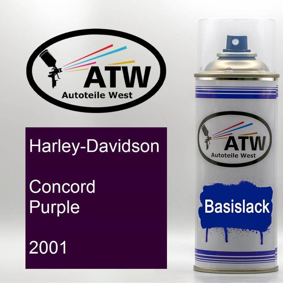 Harley-Davidson, Concord Purple, 2001: 400ml Sprühdose, von ATW Autoteile West.